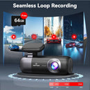 4K Front and Rear Dash Camera with WiFi GPS and Free 64GB SD Card