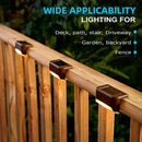 Multicoloured warm Outdoor Solar LED Deck Lights - 8-Pack Warm White Pathway and Garden Lamps