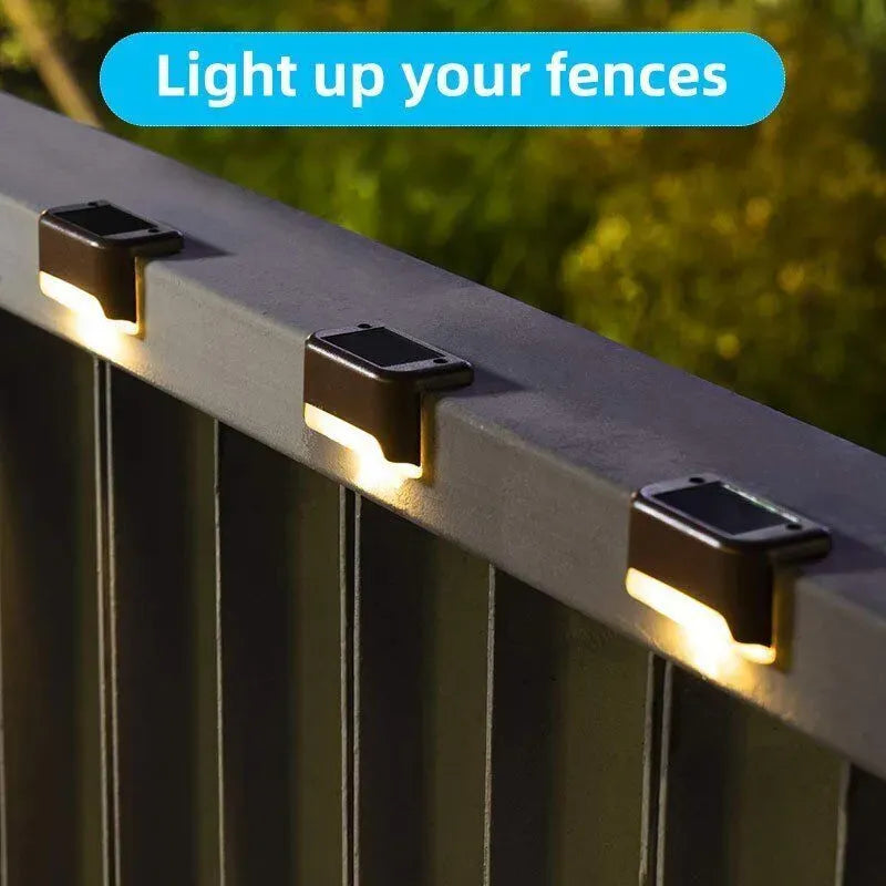 Multicoloured warm Outdoor Solar LED Deck Lights - 12-Pack Warm White Garden Pathway Lamps