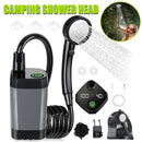 Portable Black Camping Shower with 6000mAh Rechargeable Battery and LED Display