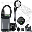 Portable Camping Shower, 6000mAh Rechargeable Grey Shower Pump with LED Display