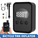 Mini Electric Bike Tyre Pump Black 150 PSI with Digital Gauge for Presta and Schrader Valves
