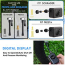 Mini Electric Bike Tyre Pump Black 150 PSI with Digital Gauge for Presta and Schrader Valves