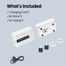 Aquarium Oxygen Pump Black USB Rechargeable Air Pump for Fish Tanks and Bait Buckets with 2 Outlets