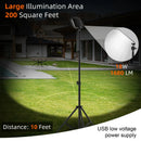 1.8m Telescopic Black Tripod LED Work Light for Camping and Outdoor Use