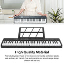 61-Key Black Electronic Digital Piano Keyboard with Built-In Speaker and Microphone