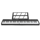 61-Key Black Electronic Digital Piano Keyboard with Built-In Speaker and Microphone