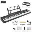 61-Key Black Electronic Digital Piano Keyboard with Built-In Speaker and Microphone