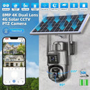 Dual Lens 8MP Full HD Solar Security Camera with 360° View and Night Vision