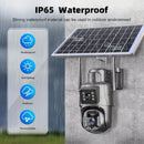 Dual Lens 8MP Full HD Solar Security Camera with 360° View and Night Vision