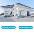 4K 8MP Wireless IP Camera in Black with Outdoor PTZ and Night Vision