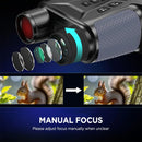 36MP 8X Zoom 4K Infrared Night Vision Binoculars with 4.5" Screen - Black