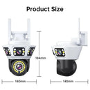 Outdoor 1080P HD WiFi Wireless PTZ IP Security Camera in Black with Auto Tracking
