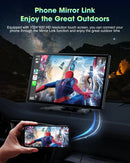 Portable 9" Black Car Stereo Radio with Wireless Apple CarPlay and Android Auto