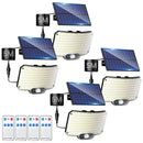 238LED Solar Powered Motion Sensor Flood Light in Black for Outdoor Security
