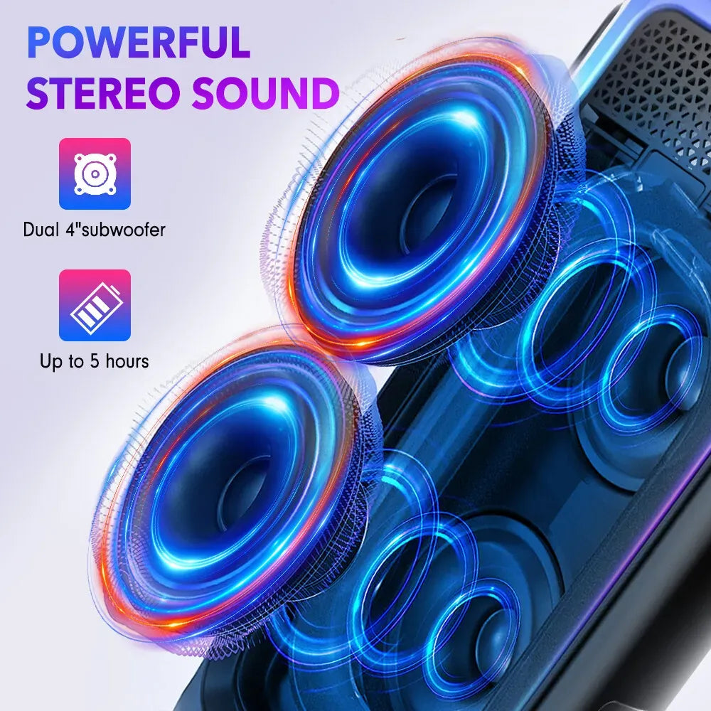 Portable Black Wireless Bluetooth Speaker