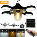 Solar Pendant Light 192LED Waterproof Motion Sensor Indoor Outdoor Black