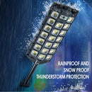80000LM 5000W Black Solar Street LED Light with Radar Sensor and Remote Control for Outdoor Use - 360W/620COB