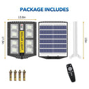 80000LM 5000W Black Solar Street LED Light with Radar Sensor and Remote Control for Outdoor Use - 360W/620COB