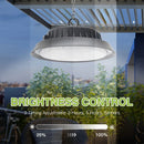 Solar Power Outdoor UFO LED High Bay Light in Black - 200W