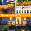 4 Pack Black Solar Wall Light with Motion Sensor and 3 Lighting Modes - 4x