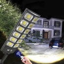 2-Pack 80000LM Black Solar Street Light with 504 LEDs and Remote Control
