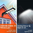 Solar LED Street Light with Radar Sensor, Black, 160W, Outdoor Flood Lamp