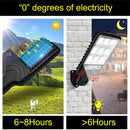 8-Pack 9000W Black Solar Security Lights with PIR Motion Sensor for Outdoor Use - Pack of 2