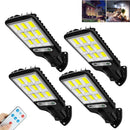 8-Pack 9000W Black Solar Security Lights with PIR Motion Sensor for Outdoor Use - Pack of 4