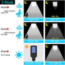8-Pack 9000W Black Solar Security Lights with PIR Motion Sensor for Outdoor Use - Pack of 4