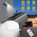 LED Solar Motion Sensor Light Black Outdoor Security Flood Lamp 63 LED 1200mAh