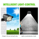 LED Solar Motion Sensor Light Black Outdoor Security Flood Lamp 63 LED 1200mAh