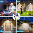 190 LED Black Solar Powered Motion Sensor Outdoor Security Flood Light