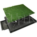 Portable Indoor Dog Potty Training Grass Mat in Black, 1060x410x70mm