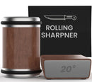 Premium Rolling Knife Sharpener in Black, Manual, Stainless Steel, 14x12x6cm