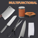 Brown Manual Knife Sharpener with Diamond Discs and Magnetic Angle Base