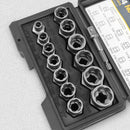 15-Piece Black Impact Damaged Bolt Nut Screw Remover Tool Kit