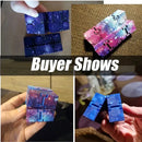 Infinity Cube Fidget Toy in Blue Starry Sky for Stress Relief and Sensory Play