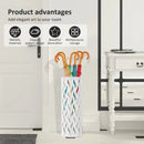 Metal Umbrella Stand in Black - Hollowed Design, 15x15x42cm, Holds 4-6 Long Umbrellas