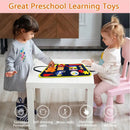 Multicolour Montessori Busy Board for Toddlers, Blue, 70.1x27.94cm, Sensory Learning Toy
