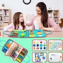 Multicolour Montessori Sensory Busy Board for Kids - Multi-Colour Learning Toy