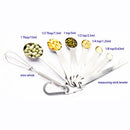 Stainless Steel Measuring Spoons Set, 6 Pieces, Silver for Accurate Cooking and Baking
