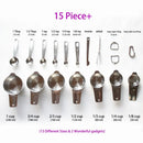 Stainless Steel Measuring Spoons Set, 6 Pieces, Silver for Accurate Cooking and Baking
