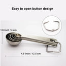 Stainless Steel Measuring Spoons Set, 6 Pieces, Silver for Accurate Cooking and Baking