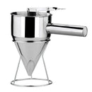 Stainless Steel Funnel Dispenser for Donuts, Cupcakes, and Pancakes - 21cm Height, Silver