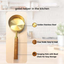 Stainless Steel Measuring Cups and Spoons Set, Cooper Finish, 8-Piece for Baking and Cooking