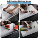 Silver Stainless Steel Chopping Board 50x40cm - Non-Slip Pastry Worktop Protector