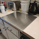 Silver Stainless Steel Chopping Board 50x40cm - Non-Slip Pastry Worktop Protector