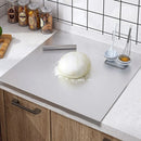Silver Stainless Steel Chopping Board 80x50cm - Non-Slip Pastry Worktop Protector