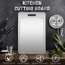 Double-Sided Titanium Cutting Board in Silver, 46x30cm, Durable and Heat Resistant